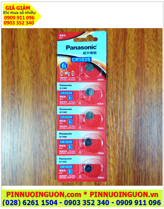 COMBO mua 1Vỉ 5viên Pin Panasonic CR1025 Lithium 3V chính hãng (Xuất xứ Indonesia)